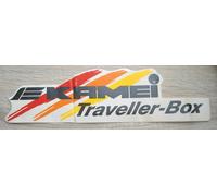 Werbe-Aufkleber Kamei Traveller Box 37 cm 80er Oldtimer Dachbox Skibox