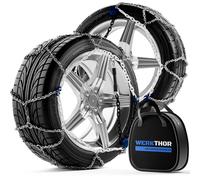 WERKTHOR 2x Schneeketten - Zugelassen, Metall, Einfach Montage, Top Grip für PKW - WT70