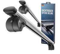 WERKTHOR Alu Dachträger 120cm für Offene Reling - Aerodynamischer Relingträger Vormontiert & Abschließbar - Auto Dachträger 90kg - Universal für Dachbox & Fahrrad