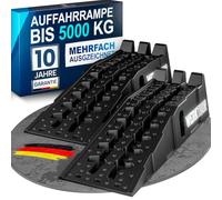 WERKTHOR Auffahrrampe PKW 2er Set - Hochbelastbare Rampen für Auto bis 5T | Maximaler Halt auf jedem Untergrund - Auffahrrampen fürs Fahrzeug - für Kfz geeignet - 2 Stück im Set