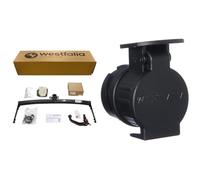 Westfalia Abnehmbare Anhängerkupplung für VW Golf 7 & T-Roc, Audi A3 & Q2, Seat Leon & Skoda Octavia 3 & Westfalia Adapter 13- auf 7-polig
