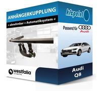 Westfalia Anhängerkupplung abnehmbar Kugelstange von unten gesteckt - AUDI Q8