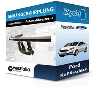 Westfalia Anhängerkupplung abnehmbar Kugelstange von unten gesteckt - FORD FIESTA VI