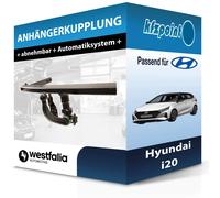 Westfalia Anhängerkupplung abnehmbar Kugelstange von unten gesteckt - HYUNDAI i20 II