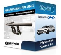 Westfalia Anhängerkupplung abnehmbar Kugelstange von unten gesteckt - HYUNDAI SANTA FÉ III