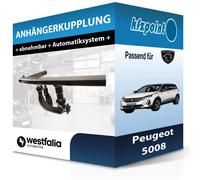 Westfalia Anhängerkupplung abnehmbar Kugelstange von unten gesteckt - PEUGEOT 5008 II