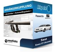 Westfalia Abnehmbare Anhängerkupplung für Seat Exeo Limousine und ST (Kombi) (BJ 03/2009 - 12/2013)