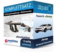 WESTFALIA Anhängekupplung abnehmbar und E-Satz für Jeep Grand Cherokee 10- neu