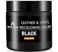 WEYSTOM Leder-Reparaturbalsam - Schwarzes Leder-Reparaturset für Möbel, Leder färben, erneuern, reparieren & restaurieren, gealtert, verblasst, rissig