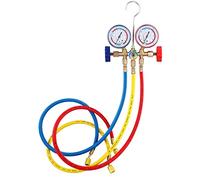 Weytoll Kältemittel Befüllung Schlauch, Kältemittel Manometer mit Schlauch und Haken, Auto AC Kältemittelaufladung Druckuhr-Armatur für Klimaanlagenprüfung, -20 ℃ bis 60 ℃ R12, R22, R404A,R134A