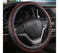 WFYBMB Lenkradbezug für Skoda Kodiaq 2017-2024 Karoq 2018-2024 Fabia 2007-2024-pr, Atmungsaktive Antirutsch Lenkradbezug Innenraum Zubehör,Blackstyle,Universal Größe 37-38 cm, Lenkrad Abdeckung,O