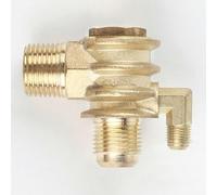 WheatThrive 3-Wege-Messing-Rückschlagventil, Außengewinde, Luftkompressor-Ersatzteil für Werkstattausrüstung, 20 x 19 x 10 mm