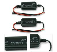 WheatThrive DC Spannungsreduzierer, 12 V auf 5 V Konverter, 2,5 A Regler, IP67 Wasserdicht für Golfwagen, EV, Solarpanel, 2 Stück