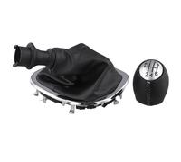 WheatThrive Schaltknauf Schaltknauf Schaltknauf Schaltsack für Renault Trafic III 2014-2019 Opel Vivaro B Fiat Talento Leder Ersatz Matt Silber Schwarz Set