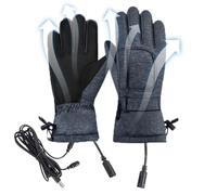 Wiederaufladbare Thermo-Handschuhe, wasserdicht, elektrisch | Warmer Touchscreen, USB-Heizung, winddicht, zum Skifahren, Radfahren, Bergsteigen