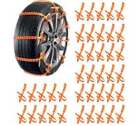 Wiederverwendbare Anti Schneeketten Für Autos, 40er-Pack Reifenkettenset, Auto Schneeketten, Rutschfeste Kabelbinder, Frostschutz Winterreifen Schneekettens Für Autos Limousinen Lkw Outdoor