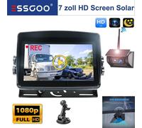 WiFi Rückfahrkamera Solar mit 7 ZOLL IPS Monitor Auto KFZ Truck RV Funk Kabellos