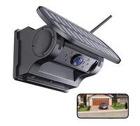 WiFi Solar Kabellose Rückfahrkamera 1080P Magnet Funk mit 9600mAh | Rückfahrkamera IR-Nachtsicht DVR-Aufnahme, IP67 Wasserdicht, Magnetische Parkkamera für LKW, Wohnmobil, Van