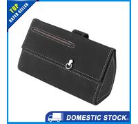 Wildleder Auto Sonnenbrille Halter Sonnenblende w / Clip Brillenetui Lagerung