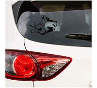 Wildschwein Aufkleber Folie Dekor für Auto Kfz Zubehör Keiler Kopf Motiv Wildsau Eber Jagen Jäger Förster Jagd Autoaufkleber (Schwarz, Klein Set K138 K137)