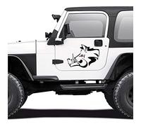 Wildschwein Aufkleber Folie Dekor für Auto Kfz Zubehör Keiler Kopf Motiv Wildsau Eber Jagen Jäger Förster Jagd Autoaufkleber (Schwarz, Groß KX042)