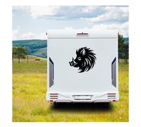 Wildschwein Kopf Aufkleber bis XXL viele Farben PKW Fahrzeug Design Styling