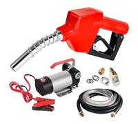 Wiltec Bio Dieselpumpe 12 V, 150 W, 40 l/min, Heizölpumpe selbstansaugend, Absaugpumpe für Diesel, Biodiesel, Heizöl, tragbare mobile Umfüllpumpe mit Zapfpistole und Schläuchen