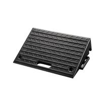 Wiltec Bordsteinrampe bis 50 t, Rampe aus robustem Gummi 500 x 315 x 107 mm, Modularer Aufbau, KFZ Auffahrrampe für Pkw, Motorrad oder LKW