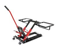Wiltec Hydraulik-Heber 3 in 1, Motorradheber bis 300 kg, Quad Hebebühne Hubhöhe bis 53 cm, Mobile Hebebühne für ATV, Rasenmäher, Motorräder