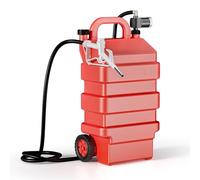 Wiltec mobile Tankanlage 60 l mit 12 V Pumpe, Kraftstoffbehälter für Diesel und Benzin, tragbarer Kraftstoff Kanister für flexibles Tanken