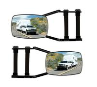 Wiltec Wohnwagenspiegel 2 Stück universal Außenspiegel 2er Set für Wohnwagen und Caravan mit Gummiriemen, drehbar und zusammenklappbar