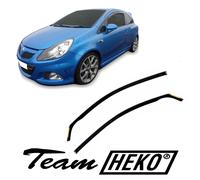 HEKO Windabweiser für OPEL CORSA E 3-türer 2014-2019 dunkel 2-tlg Satz