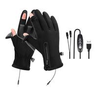 Winddichte Handschuhe, 3 Temperatureinstellungen, winddicht, rutschfest, Handschuhe wasserdicht mit USB-Aufladung für Arbeit, Skifahren, Motorrad, , Angeln,