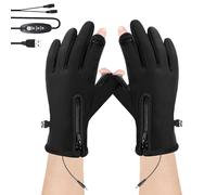 Winddichte Handschuhe, warme Winterwanderhandschuhe mit USB-Aufladung, 3 Heizstufen, winddicht und rutschfest, für kaltes Wetter, Arbeit, Radfahren, Motorrad und Snowboarding
