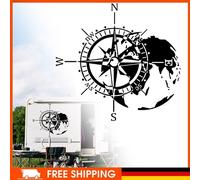 Windrose Aufkleber Kompass Camper Wohnmobil Dekor Auto Sticker 50 x 47cm'
