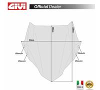 Windschutzscheibe Getönt 1176A 28X36,5 Ohne Halterungen Kawasaki Z900 2020-2020