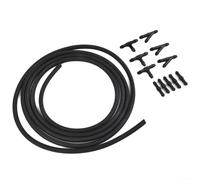 Windschutzscheibe Waschwasser Schlauch Reparaturkit 2M Schwarz Inkl T Y Verbinder Gummi Kunststoff Ersatz Fuer Scheibenwaschanlage Auto LKW Oldtimer Youngtimer Für Profi Ersatzteil