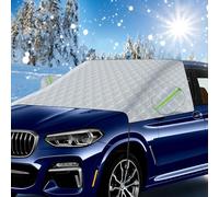 Windschutzscheibenabdeckung 2025 Upgrade,Frontscheibenabdeckung Winter,Scheibenabdeckung Auto Winter,Winddicht, staubdicht, Kratzfest, UV-Schutz, geeignet als halbgarage für Auto 248 * 148cm