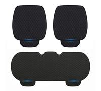 WINGOT Autositzbezug Für Mercedes Benz Coupe C200 C220D C250D C300 C400, 3PCS Set Auto Sitzkissen Auto Sitzbezüge, Sitzschutz 2 vorne und 1 hinten, Innenkissen Autos,Black-Three piece Set