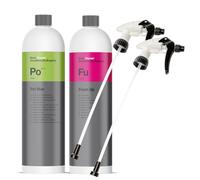 Winrodoor Innenraumreinigung Set- Koch Chemie Pol Star 1L Polsterreiniger, Fresh Up 1L Geruchsneutralisierer, 2X Star Sprühkopf Fahrzeugaufbereitung Geruchsentfernung