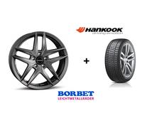 Winterräder Skoda Elroq 50 60 4x Borbet Z dark grey Felgen Hankook W330A Reifen