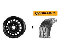 Winterräder VW T-Roc Audi Q2 4 x 205/60 R16 Conti Winterreifen + Stahlfelgen