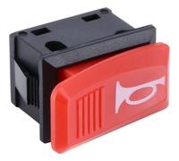 Wippschalter Hupe 12V 24V rot schwarz Hupensymbol Auto Boot Traktor LKW Roller