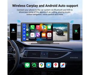 Wireless-CarPlay-Android-Auto-Touchscreen Display, 10.26 Zoll Tragbares Car Touch Screen Carscreenpro Car Play Monitor Nachrüsten Bildschirm Auto Disp