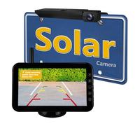 Wireless Solar Kamera Rückfahrkamera mit 5 Zoll Monitor HD 1080P IP68K Wasserdicht 3 Min Montage für Auto Anhänger Wohnwagen Pickup