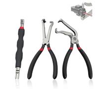 WIRSHO 3 Set Kfz Steckverbinder Demontage Zange Set | Trennzangen mit Gerade & 60 Grad Abgewinkelt + Steckverbinder mit Doppelkopf Design, Kabel Trennzange Set für Werkstatt Diagnose Motorraum