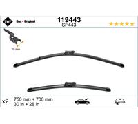 Wischblatt SWF 119443 ORIGINAL VISIOFLEX SET für FORD, vorne