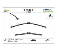 Wischblatt VALEO Silencio Xtrm VF326, 530/475mm, Vorne, 2 Stück