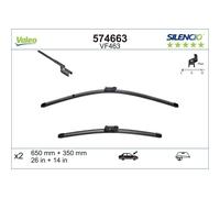 Valeo Silencio Set mit 2 Flachbalkenwischern VF463 - Vorne - 650 mm / 350 mm - Originalersatz - 574663