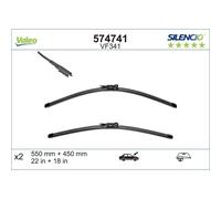 Wischblatt VALEO Silencio Xtrm VF341, 550/450mm, Vorne, 2 Stück